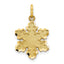 10K Solid Gold Snowflake Charm with Satin Brushed Finish  Elegant, Timeless Design