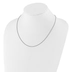 Sterling Silver RH-plt Adjustable 1.45mm D/C Square Spiga Chain