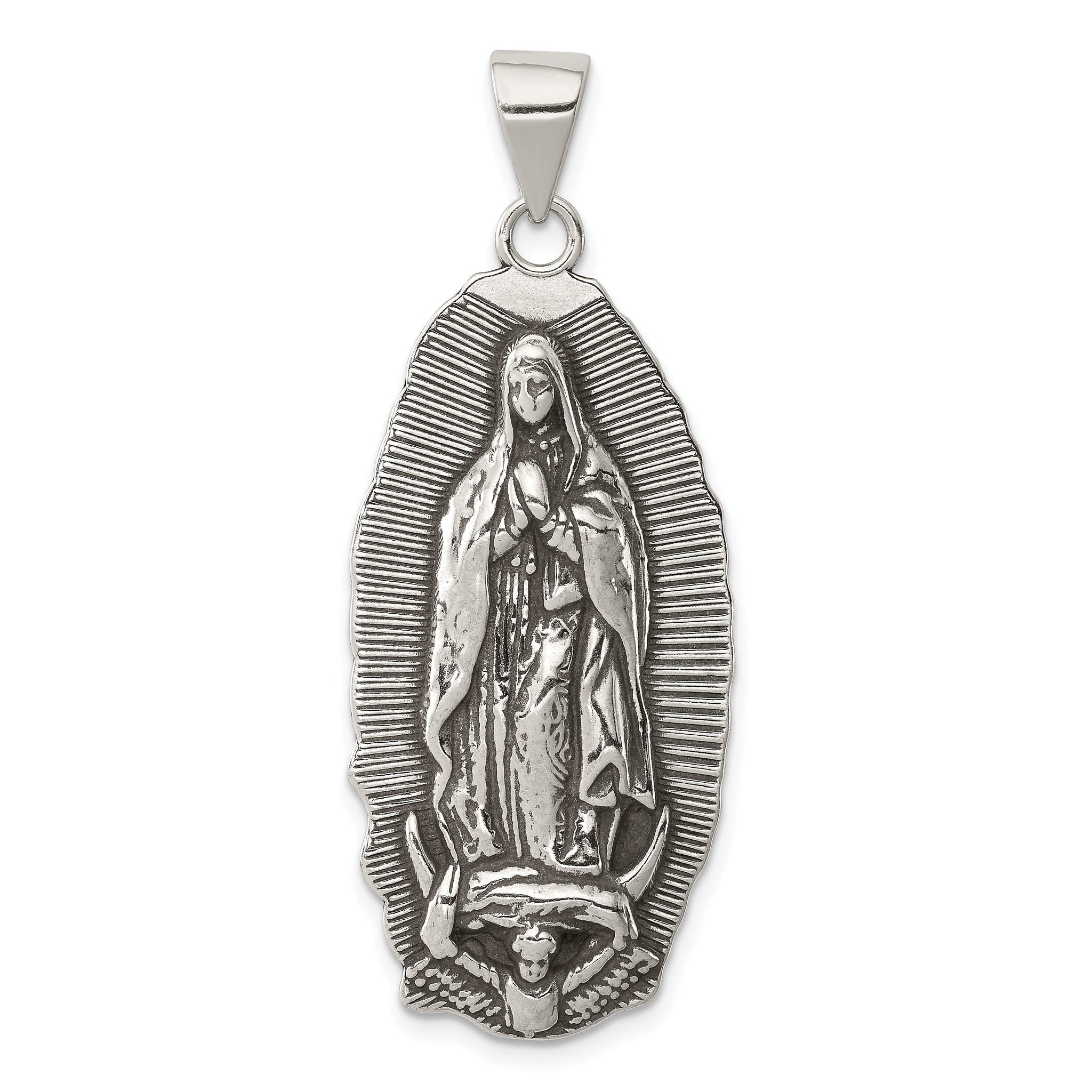 Sterling Silver Antiqued Religious Pendant Main image