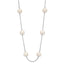 14K White Gold Freshwater Pearl Necklace with Rhodium Finish