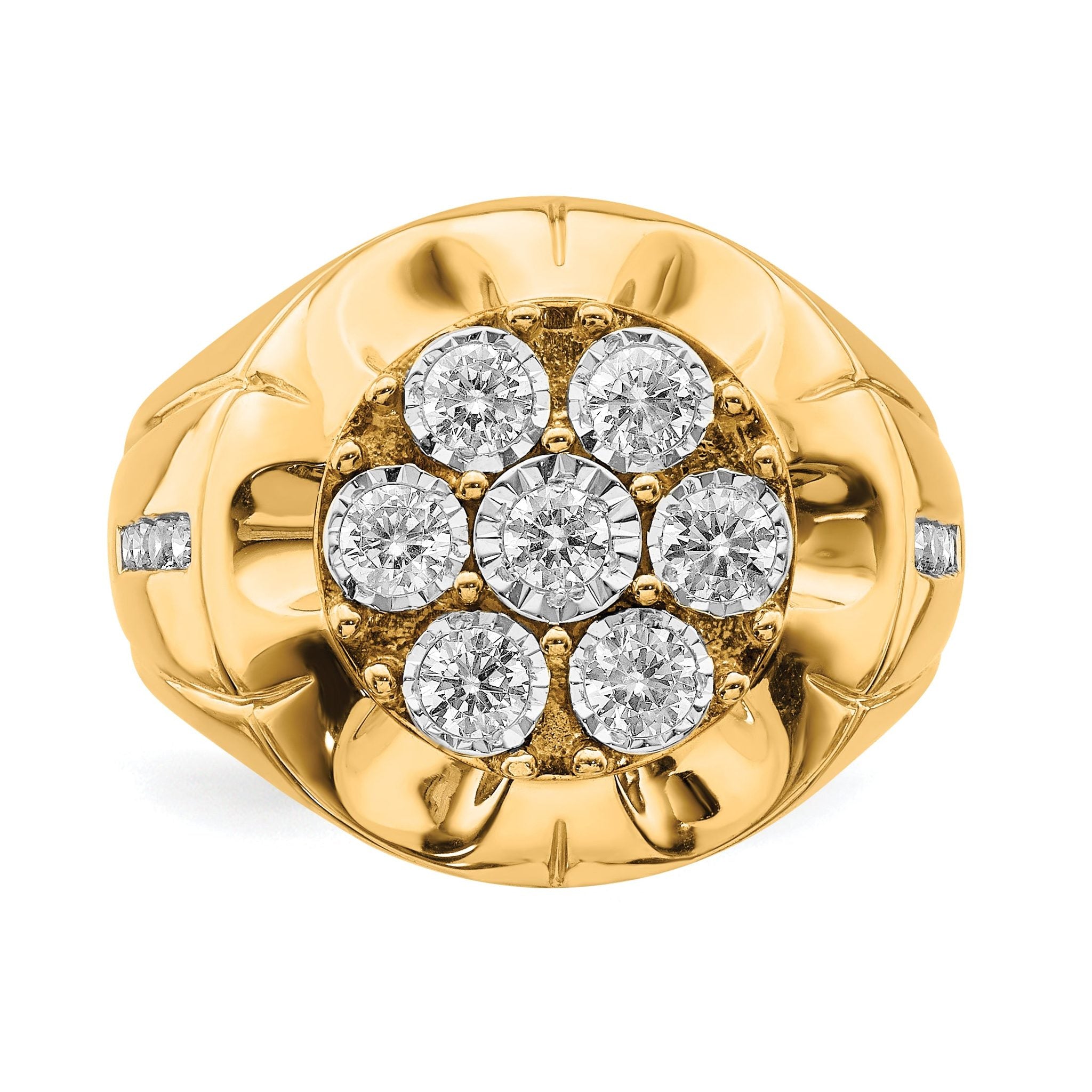 14k Diamond Mens Ring