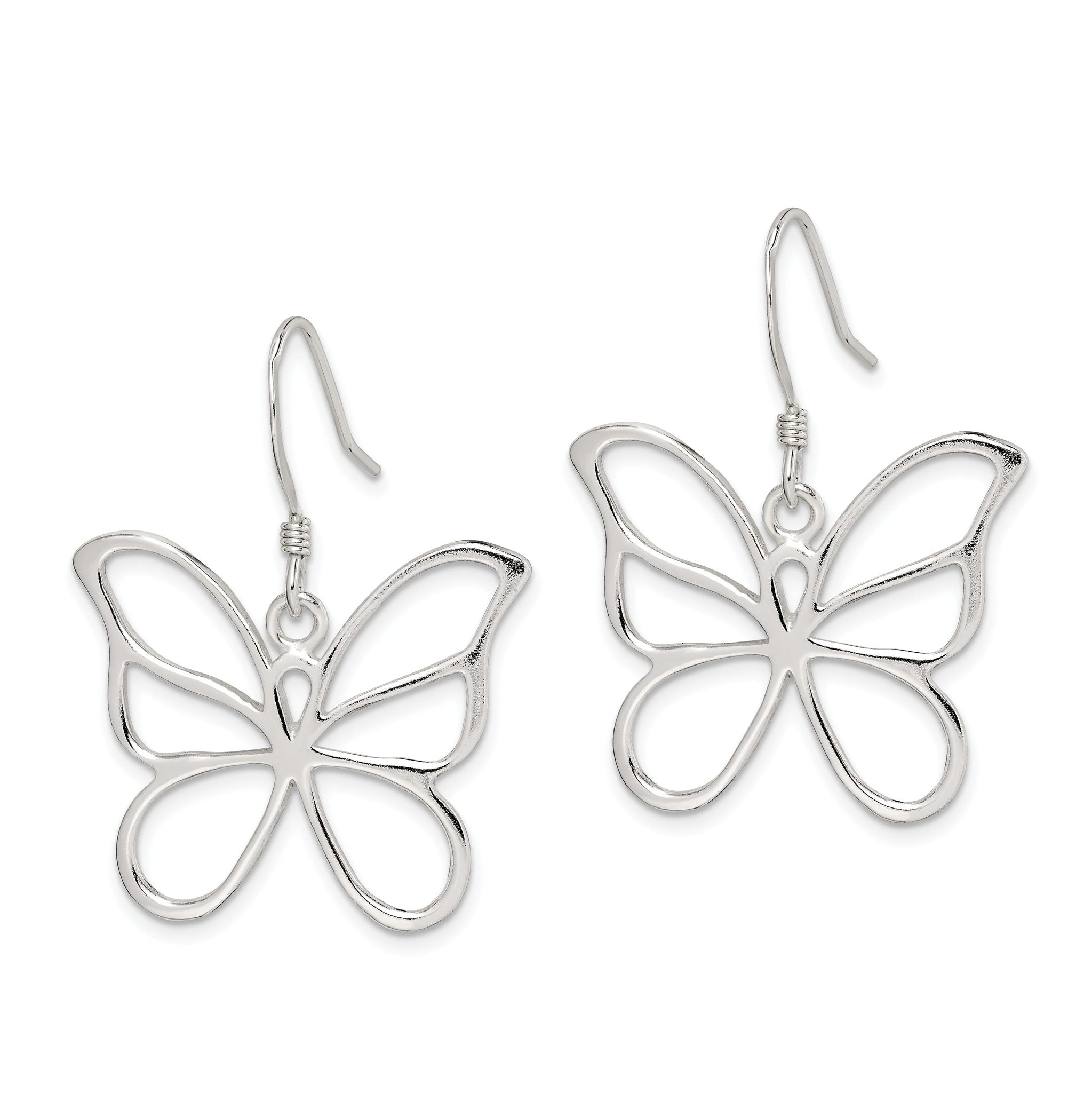 Sterling Silver Butterfly Earrings Secondary image