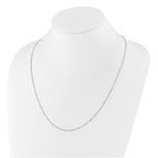 Sterling Silver RH-plt Adjustable 1.5mm Beaded D/C Box Chain