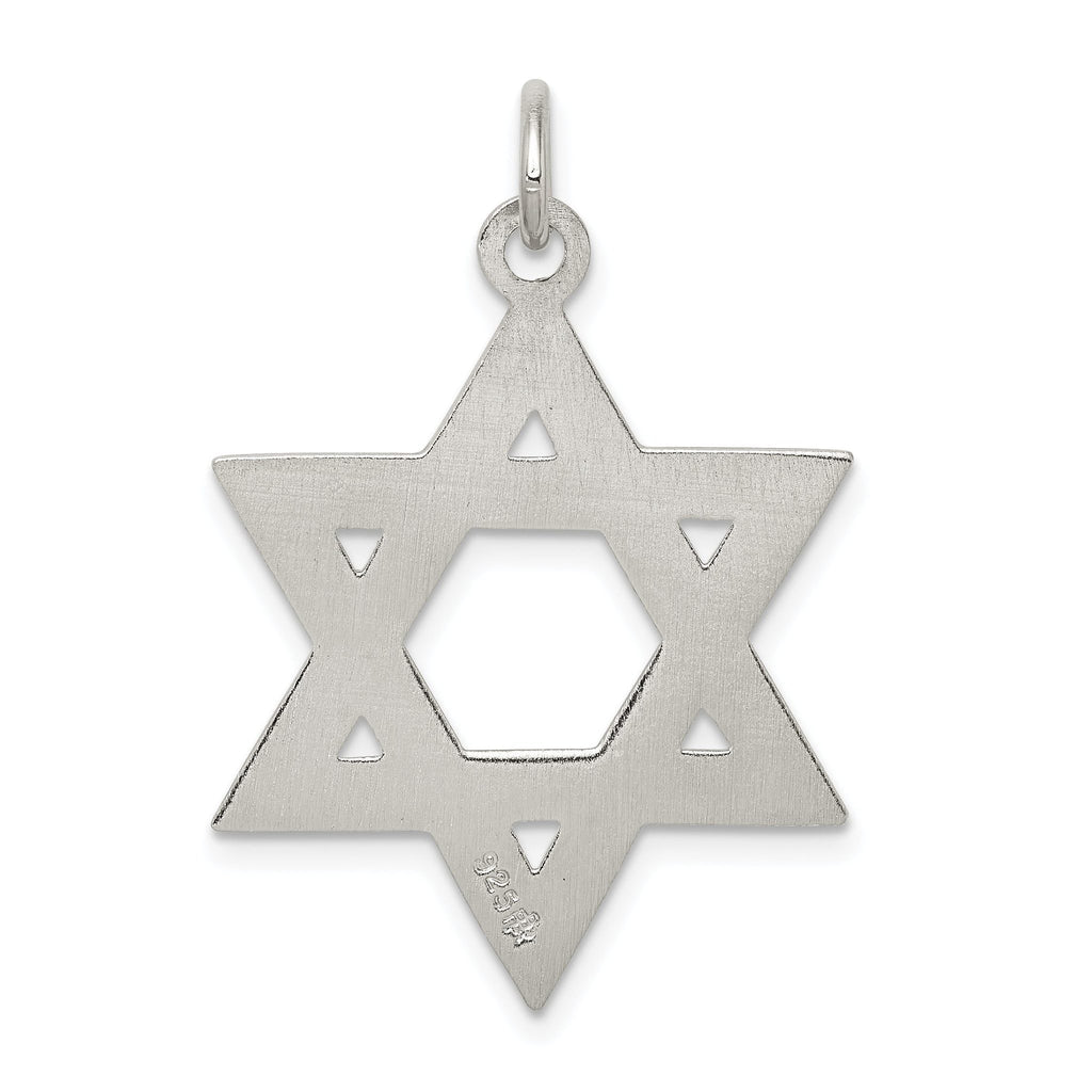 Sophia Jewelers Sterling Silver Star of David Charm Polished Anti-Tarnish