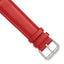 Smooth Leather Watch Band in Red with Silver-Tone Buckle, 20mm