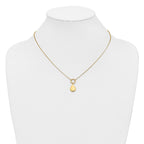 14K Polished Geometric Pendant Necklace