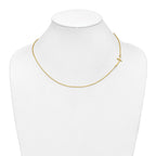 10k Small Sideways Curved Cross Necklace