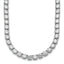 14k White Gold 68 1/4 carat Lab Grown Diamond VS/SI+ G+ Complete Round 22 inch Straight Tennis Necklace