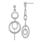Sophia Jewelers Sterling Silver 925 Dangle Earrings with Brushed Rhodium Finish
