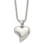 Chisel Stainless Steel Polished Heart Pendant on an 18 inch Snake Chain Necklace