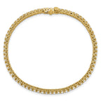 14k 2 3/4 carat Lab Grown Diamond VS+ F+ Complete Tennis Bracelet