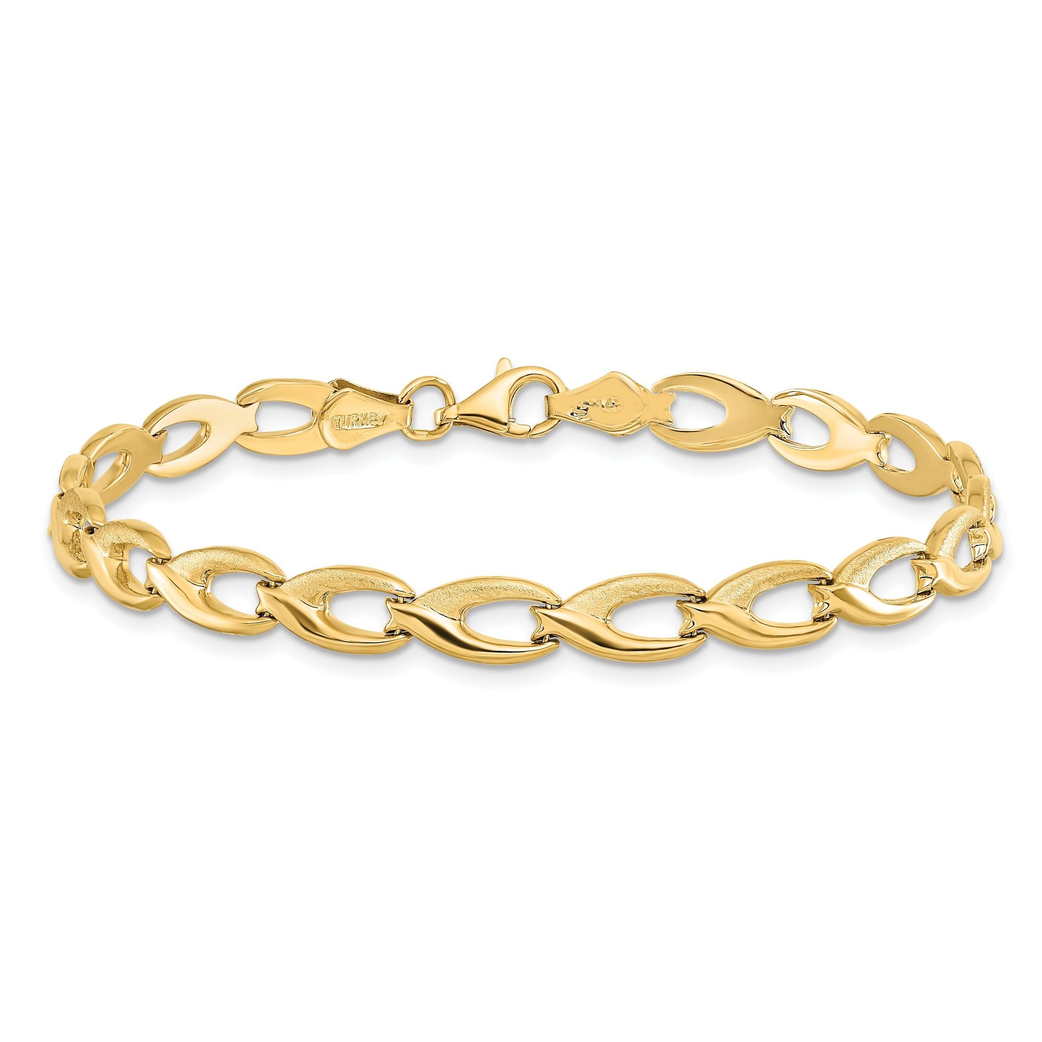 14K Fancy Link Bracelet