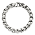 Stainless Steel Polished Square Link Bracelet for Men