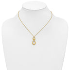 Sterling Silver Gold-tone Polished Fancy w/1in ext. Necklace