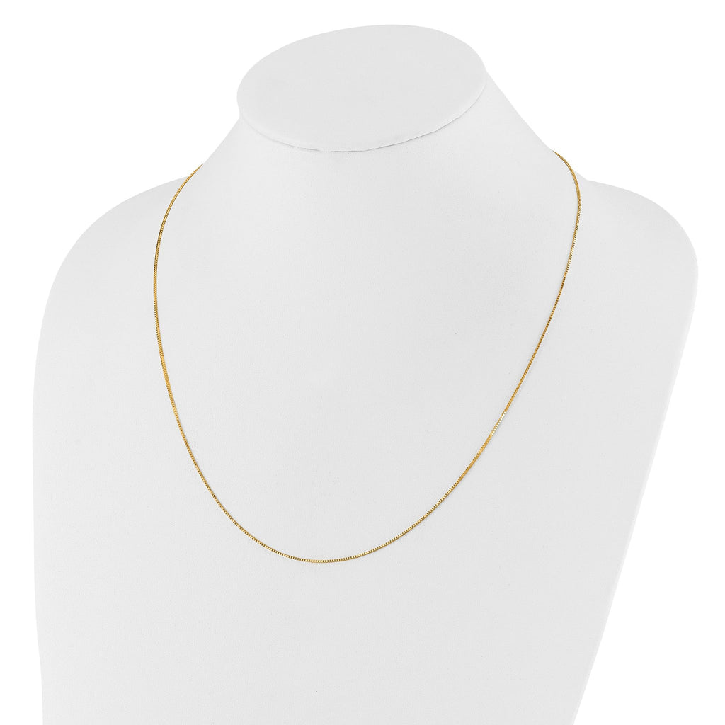 Adjustable Box Chain Necklace in 14K Yellow Gold