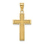 14K Gold Large Satin Cross Pendant with Polished Edges Timeless and Refined
