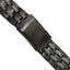 Folded Link Watch Band in Black PVD Stainless Steel, 18mm