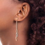 Stainless Steel Rose Gold-Tone Polished Drop Dangle Earrings for Women