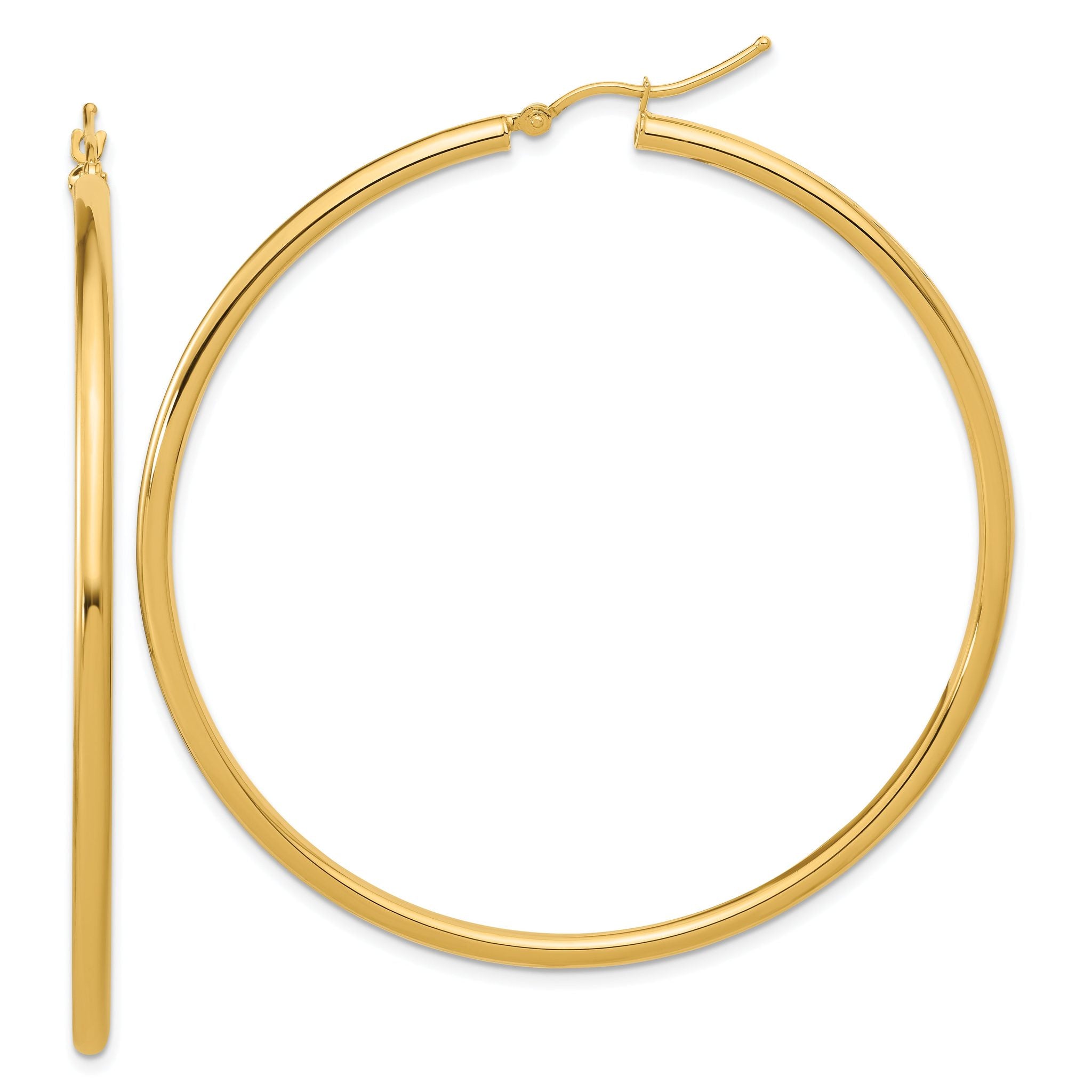 14k Polished 2.5mm Polished Hoop Earrings Main image