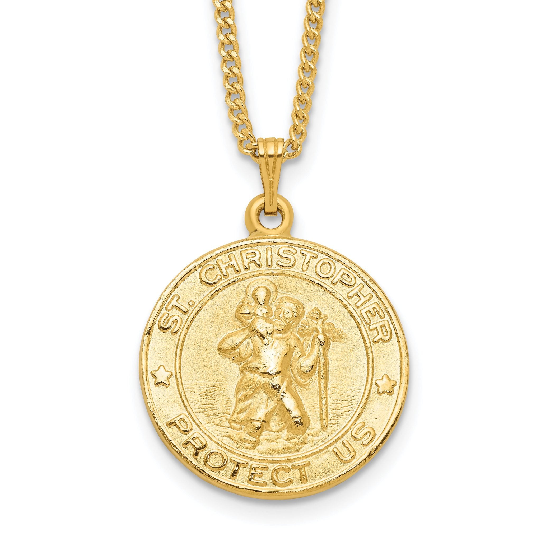 Kelly Waters Gold-plated St. Christopher Medal 24 inch Necklace Main image
