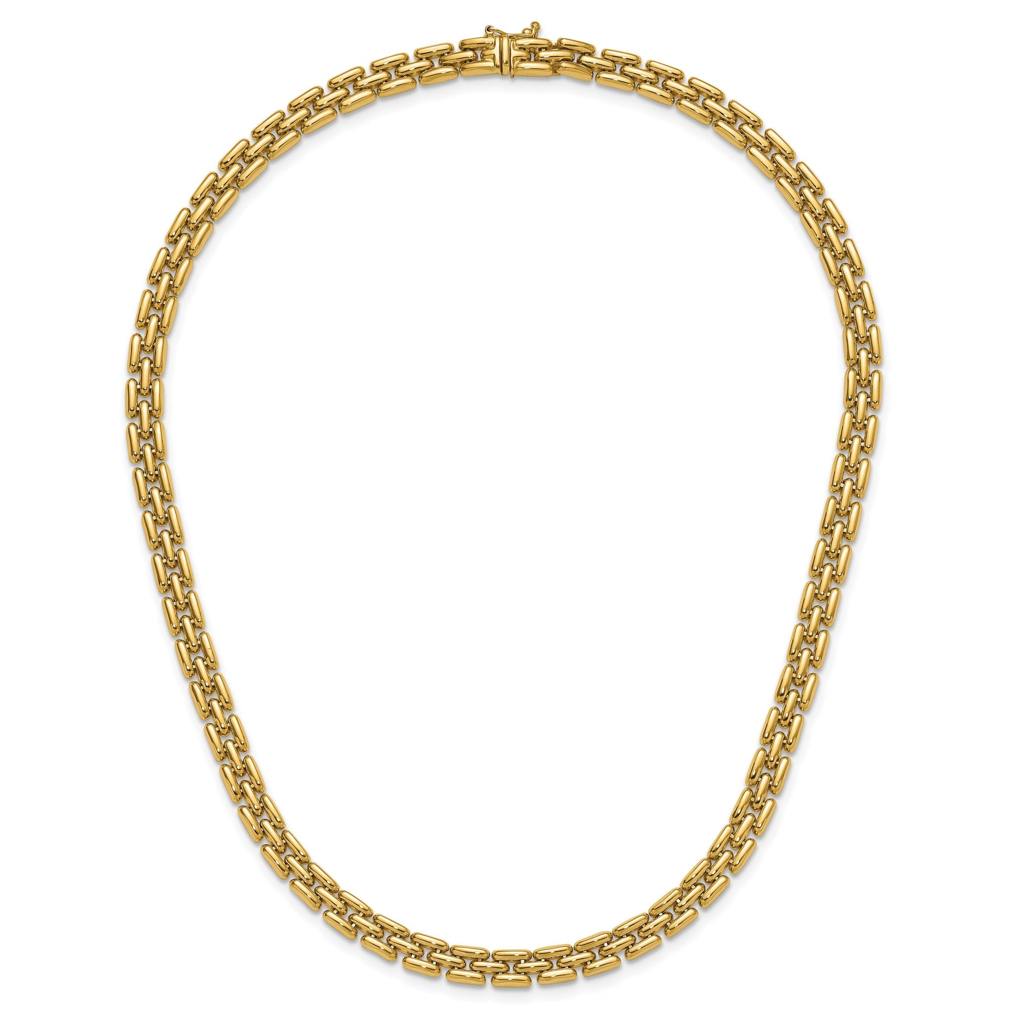 14K Polished 6.3mm Fancy Link Necklace