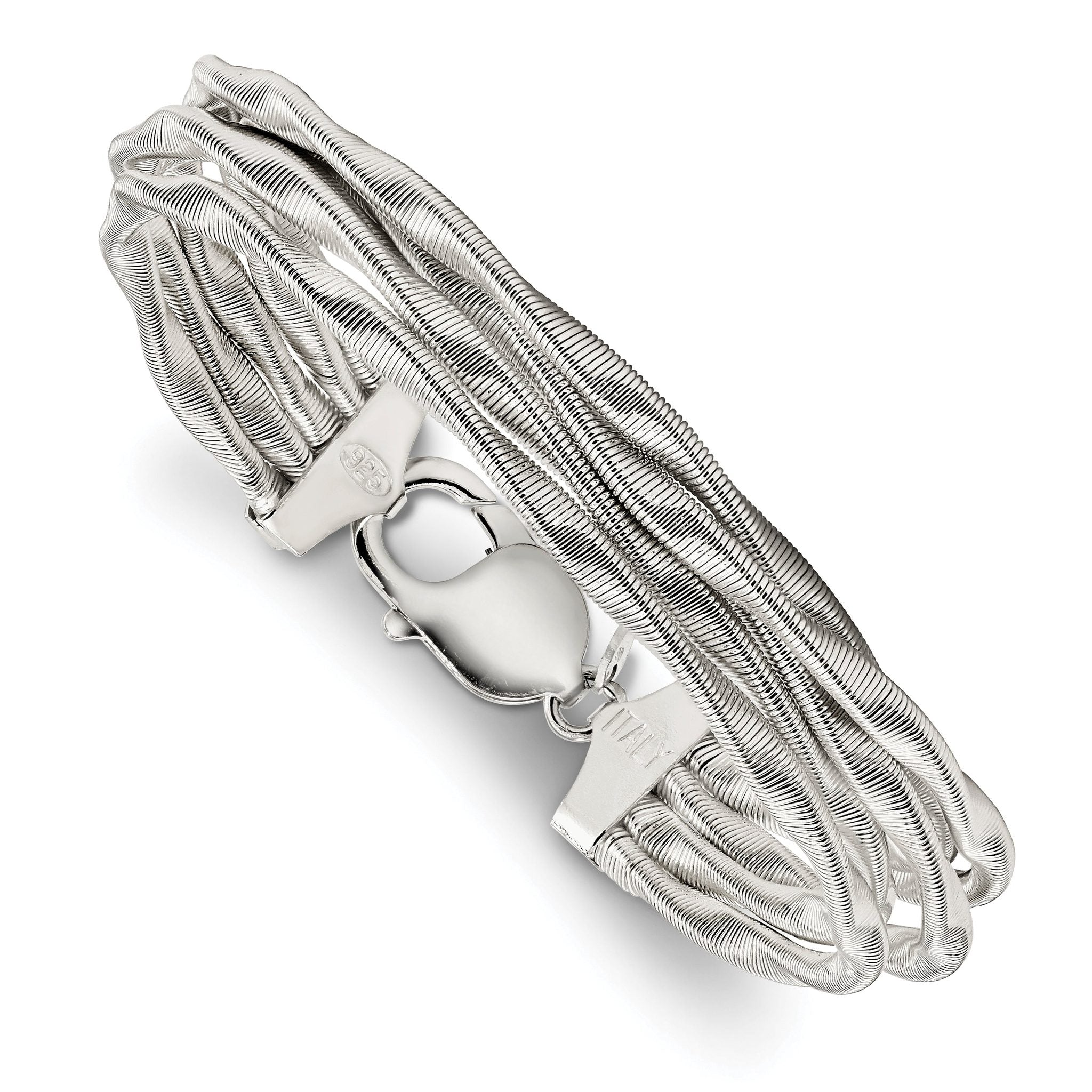 Sterling Silver Twisted Mesh 5-Strand Bracelet Main image