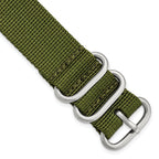 Military Ballistic Nylon Watch Band in Olive Green, 18mm