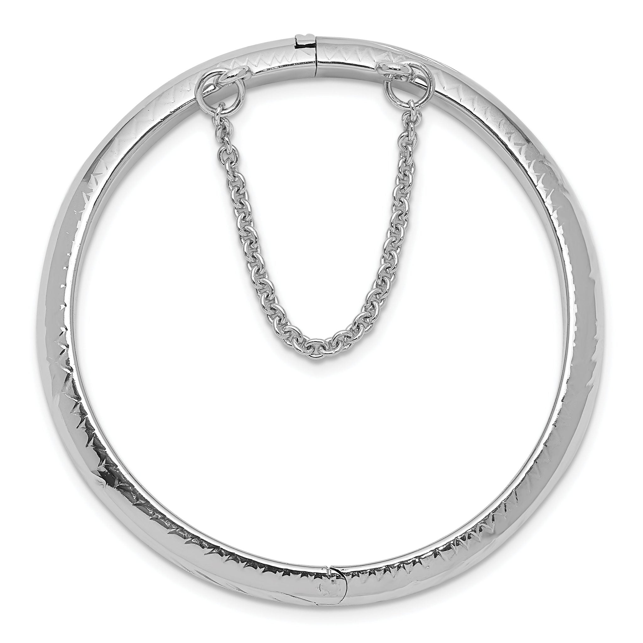 Sophia Jewelers Sterling Silver Children's Hinged Bangle with Safety Clasp Secondary image
