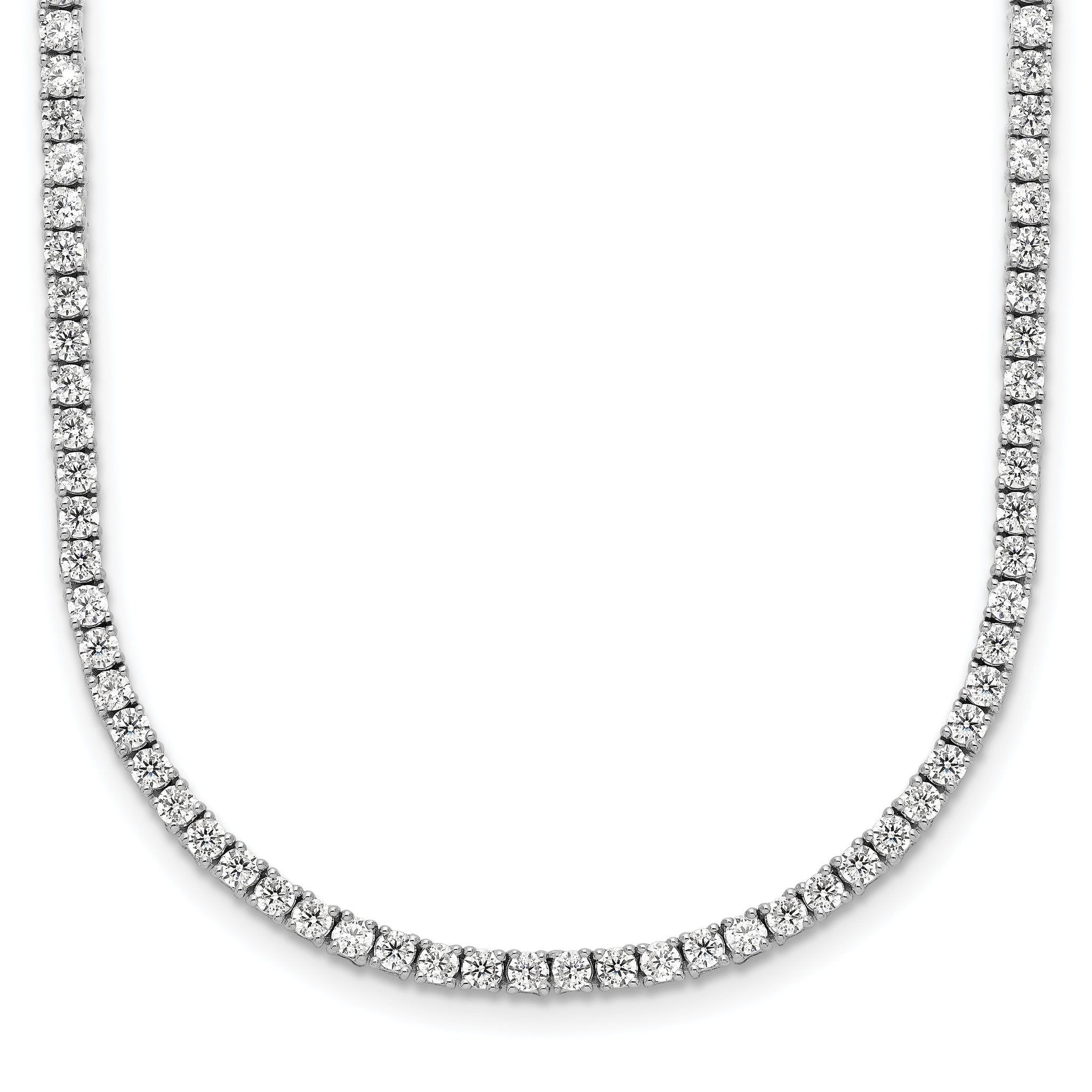 14k White Gold 5 carat Lab Grown Diamond VS/SI+ G+ Adjustable to 26 inch Tennis Bolo Necklace Main image