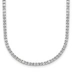 14k White Gold 5 carat Lab Grown Diamond VS/SI+ G+ Adjustable to 26 inch Tennis Bolo Necklace