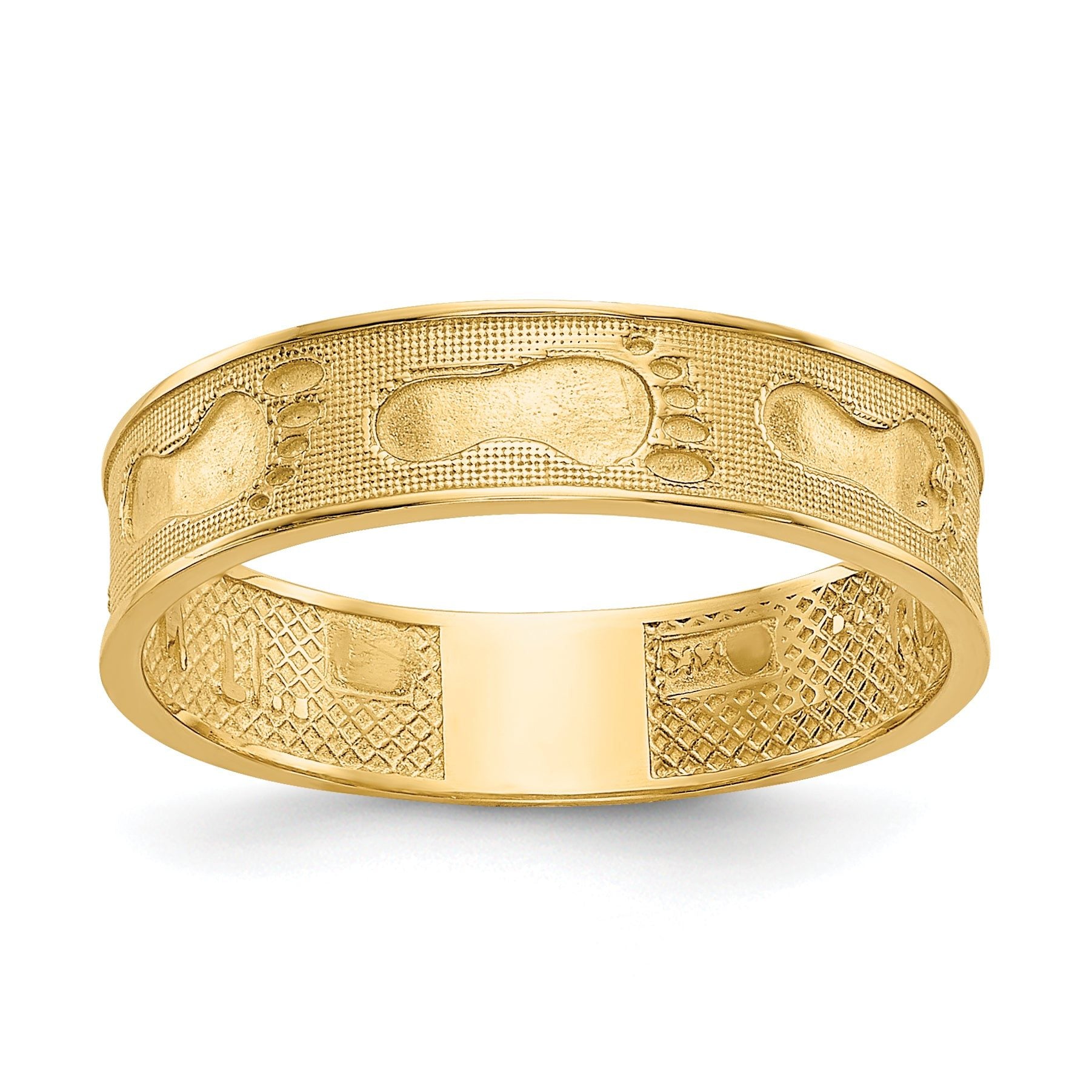 14K Footprints In The Sand Ring Main image