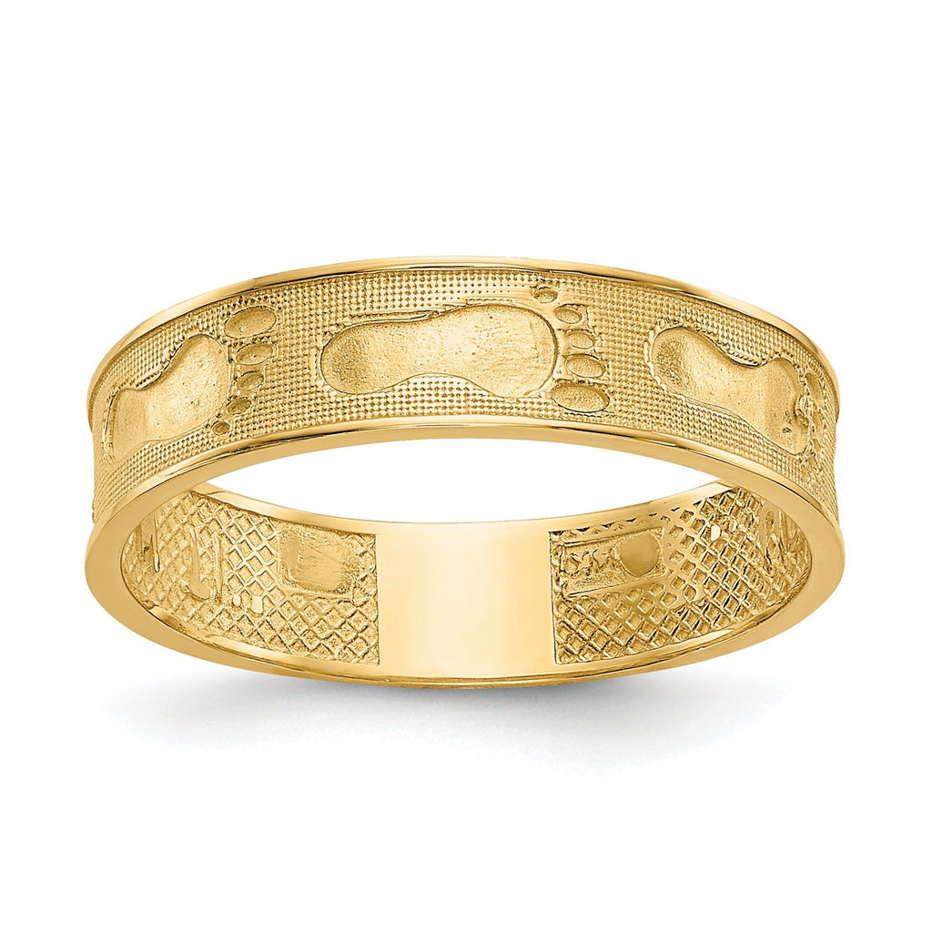 14K Footprints In The Sand Ring