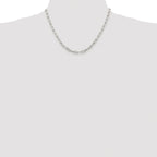 Elongated Open Link Chain in Sterling Silver, 4.25mm