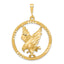 10K Gold Eagle Charm with Polished Finish and Solid Design
