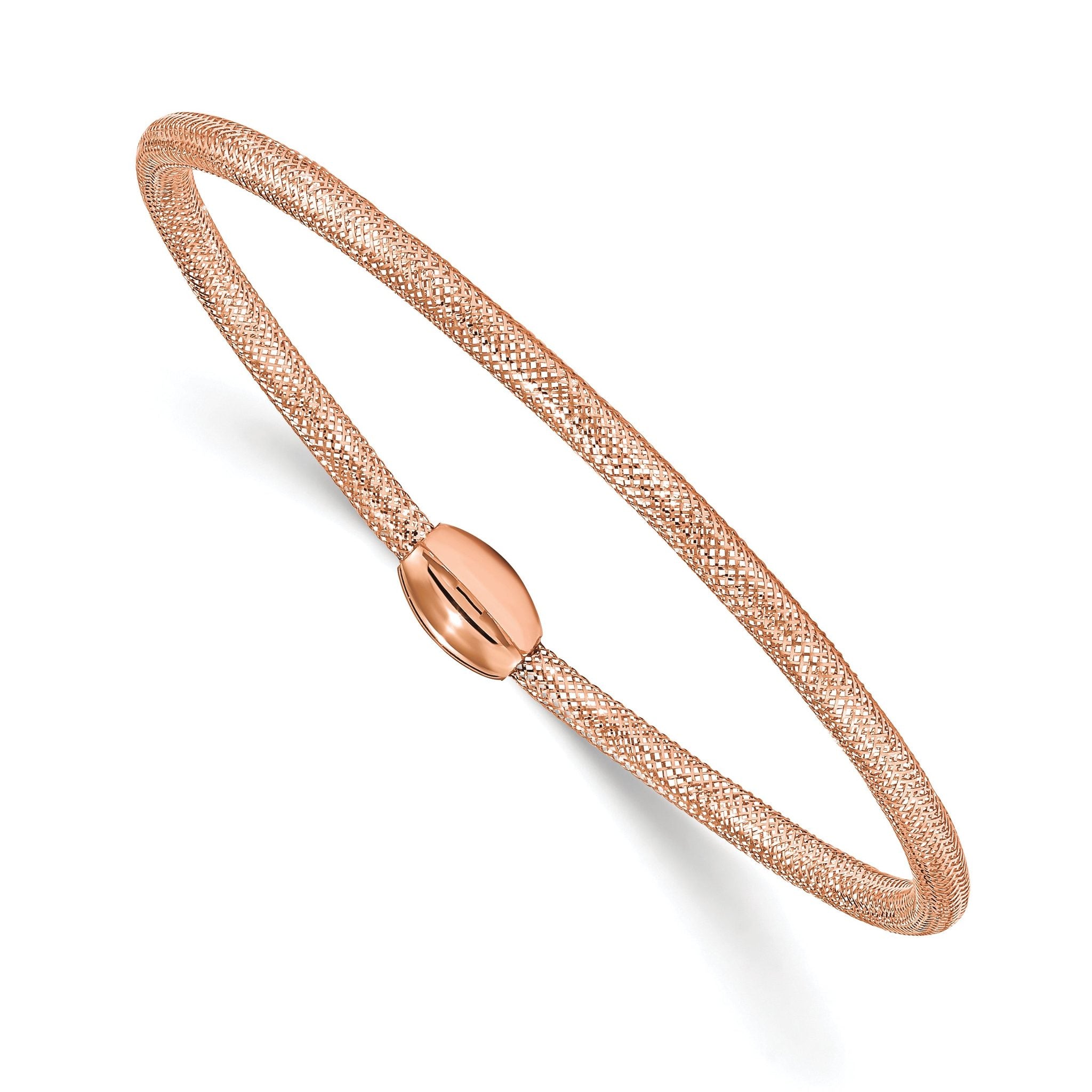14k with Rose Gold Plating Stretch Bangle Main image