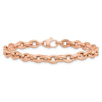 14K Rose Gold Textured Link Bracelet