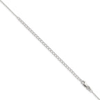 Sterling Silver 1mm Cable Chain With Extension