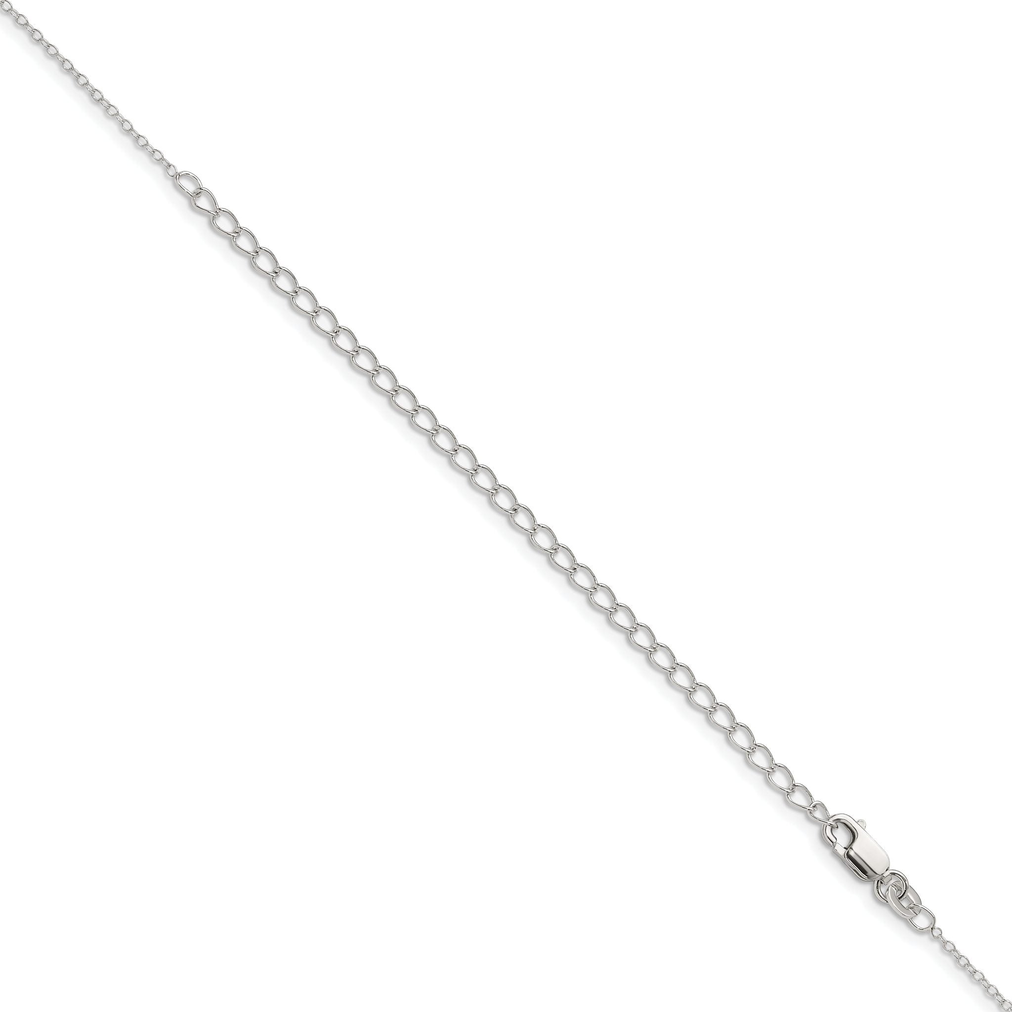 Sterling Silver 1mm Cable Chain With Extension