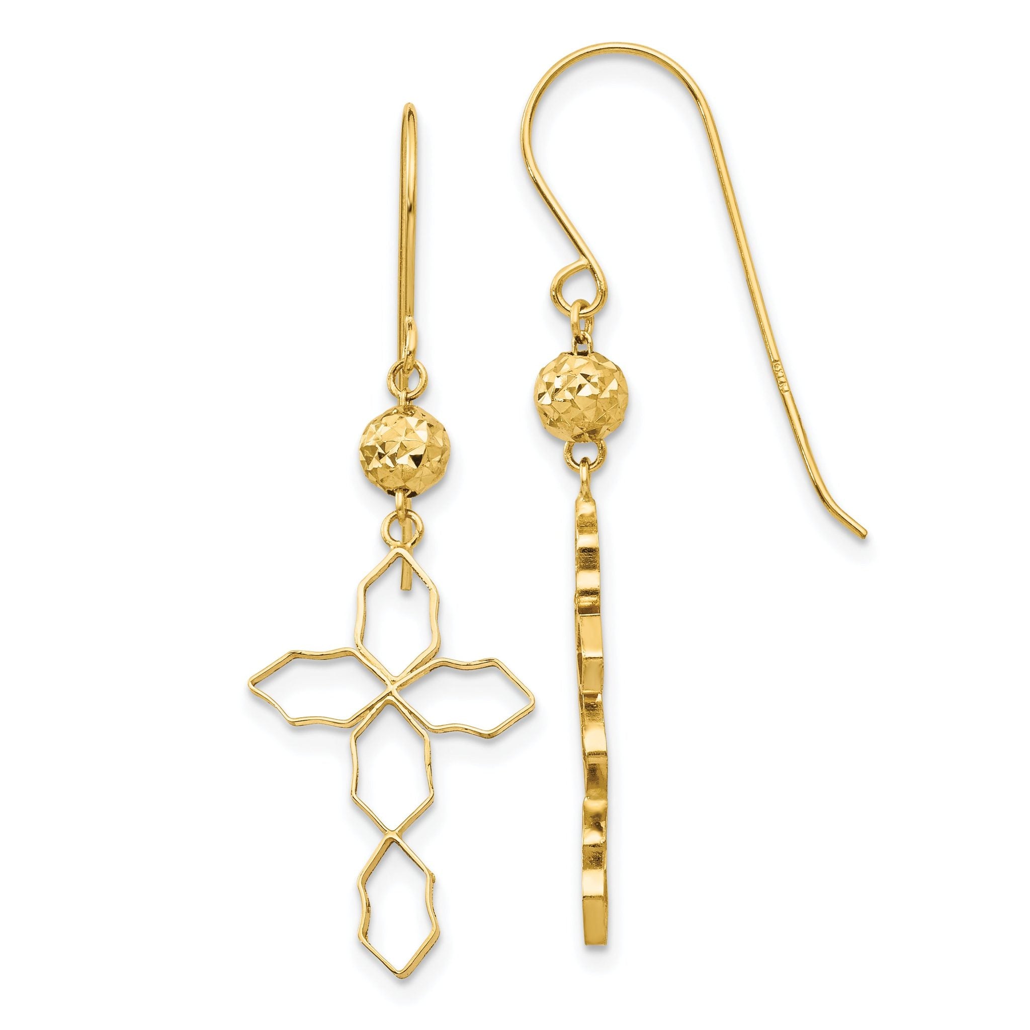 14k Cross Earrings Main image