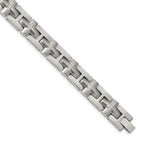 Stainless Steel Brushed and Polished Cross Link Bracelet for Men