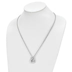 Chisel Stainless Steel Polished Enameled Mom Heart Pendant on a 20 inch Cable Chain Necklace