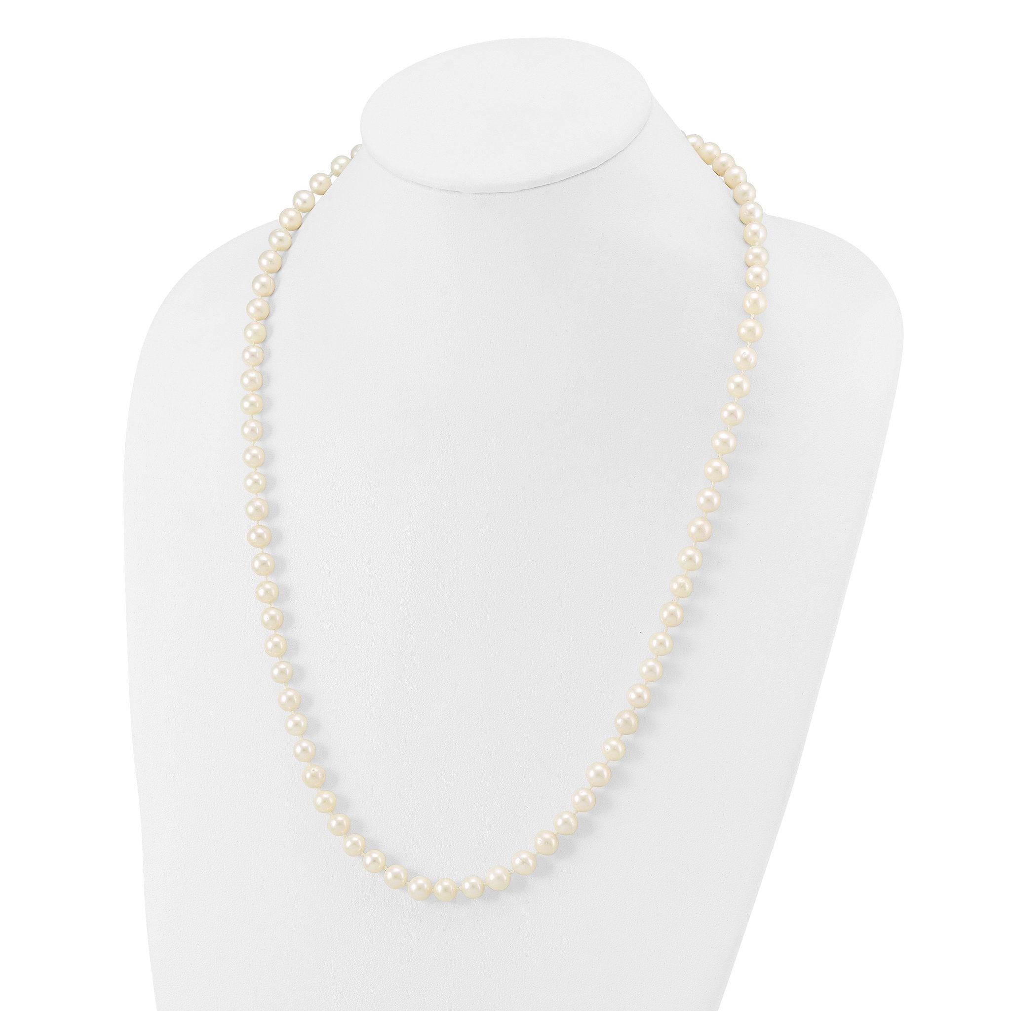 14K Gold Filled 7-8mm White Cultured Freshwater Pearl Necklace