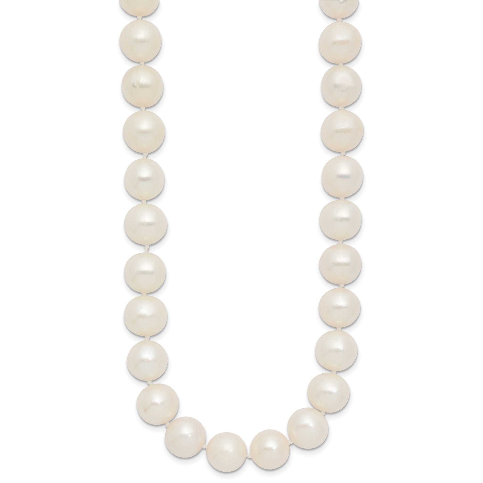 14k Polished 10-11mm Near-Round White Freshwater Cultured Pearl 18 inch Necklace Secondary image