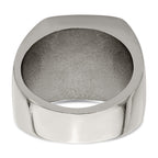 Edward Mirell Titanium Casted Design Signet Ring