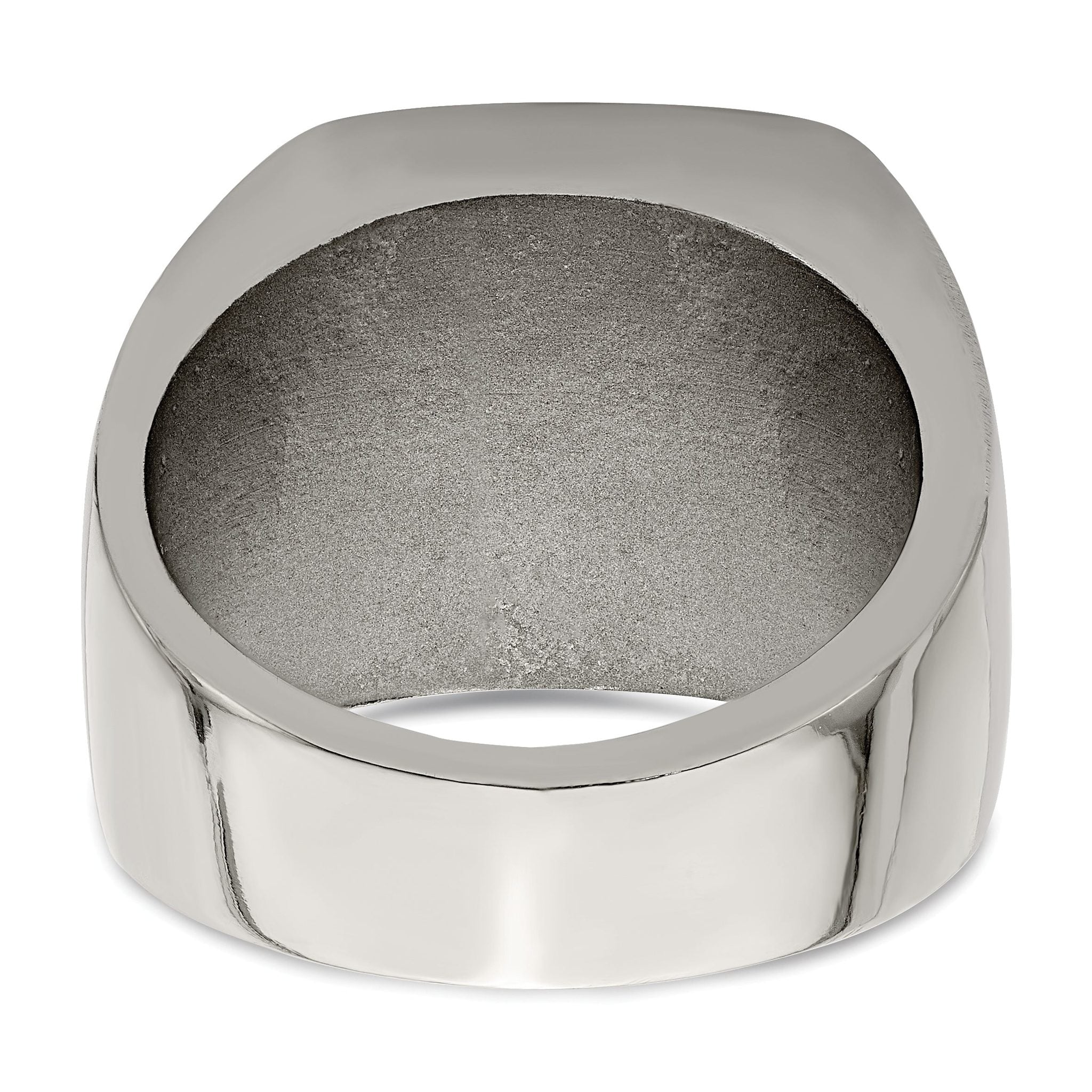 Edward Mirell Titanium Casted Design Signet Ring