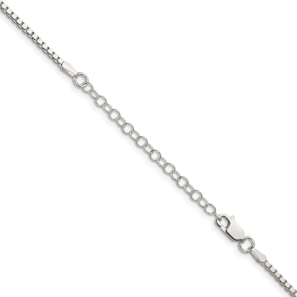 Box Chain Necklace in Sterling Silver, 1.75mm