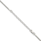 Box Chain Necklace in Sterling Silver, 1.75mm
