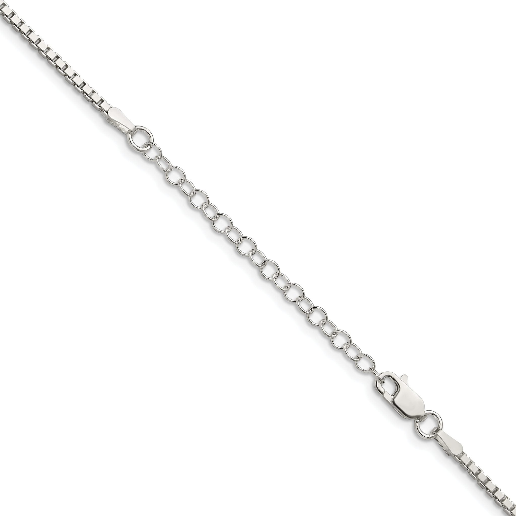 Box Chain Necklace in Sterling Silver, 1.75mm
