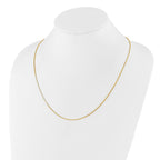 Sterling Silver Gold-plated Adjustable 1.1mm Box Chain