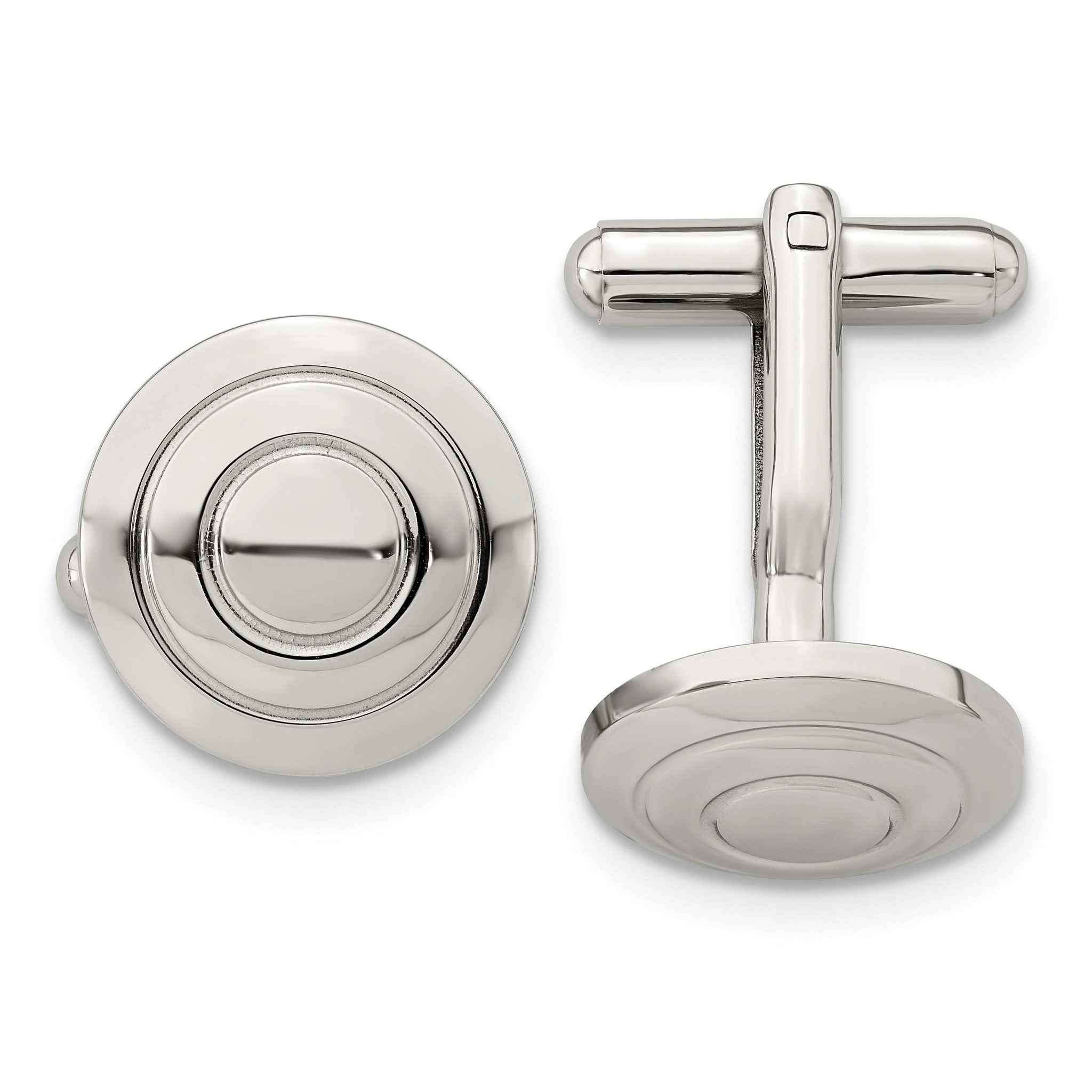 Polished Stainless Steel Cuff Links Main image